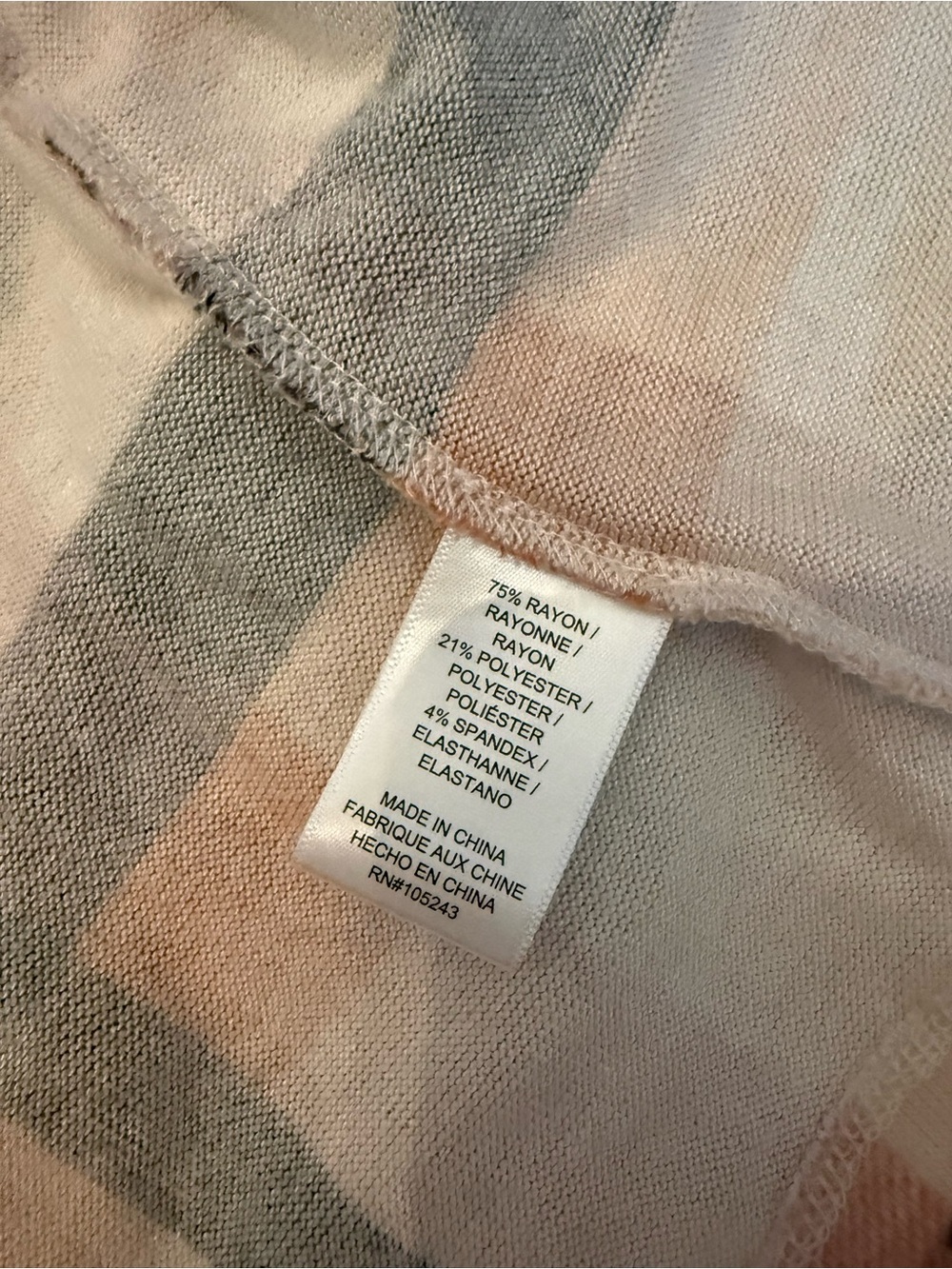 Bobeau Pink, Tan & Black/Grey Plaid Open Long Cardigan w/Pockets - Soft - Sz XS - Picture 6 of 7